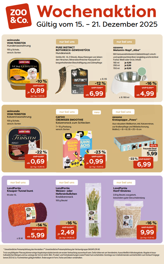 Entdecke unsere aktuelle Wochenaktion vom 15. - 21. Dezember 2025!